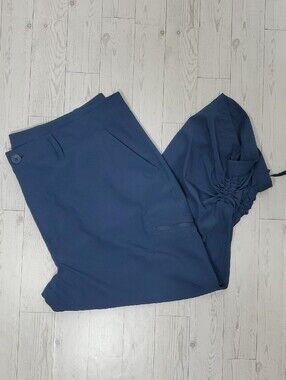 Eddie Bauer Navy Capri Pants with Drawstring Hem Hiking Women's Size 16
